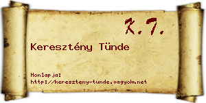 Keresztény Tünde névjegykártya