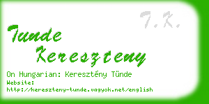 tunde kereszteny business card